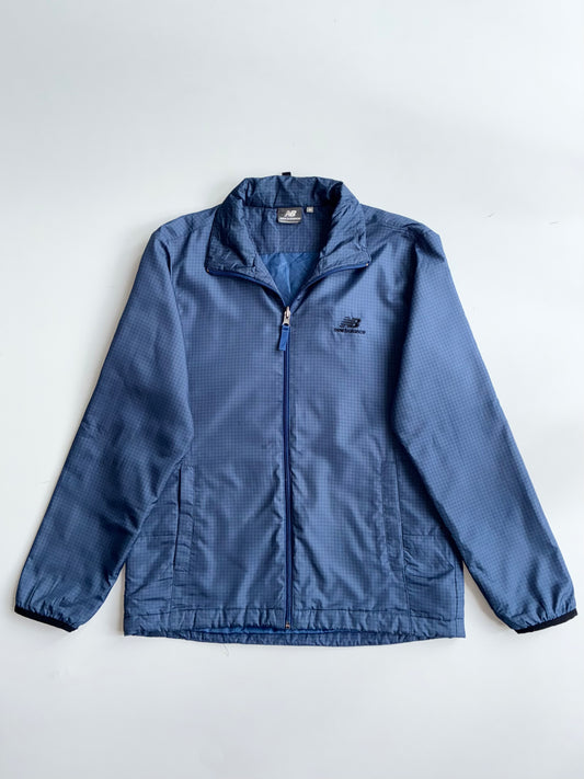 New Balance Navy Grid Check Windbreaker – Padded Lining | (M)