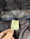 Vintage Arizona Jean Co. Brown Leather Bomber Jacket with Fur Collar Furr Inside (L)