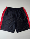 Vintage NBA Black Red Dazzle Basketball Shorts (W:34) (L:22)