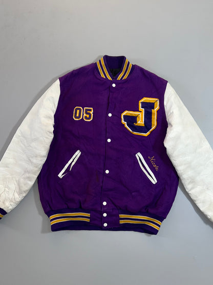 !                                                                                            Super Premium Varsity Jacket Leather Sleeves (XL) (RARE)