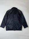 Dakota | Black Leather Car Coat – Nylon Sleeves Federal League Label | (XL)