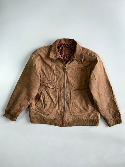 Vintage Premium Original Oversized Leather Jacket (L)
