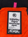 Superdry Black Windcheater Jacket with Orange Fleece-Lined Hood (L)