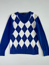 Tommy Hilfiger Navy Argyle V-Neck Sweater (S)