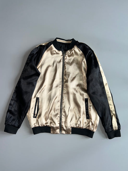 Sukajan Reversible Satin Bomber Jacket(S)