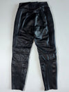MQP Black Leather Ribbed Motorcycle Pants (W:28|L:40)