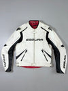 Segura White Racing Technology Pure Leather Jacket (PADDED) W/ Back hump (M/L)