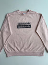 Adidas Originals Blush Pink Double Logo Oversized Sweatshirt (2XL)