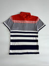 Lacoste Colorblock Striped Polo – Red/Navy/White (S)