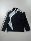 Adidas Vintage Black White Grey 3-Stripe Track Jacket Full Zip (XL)