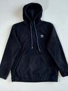 Adidas Originals Black Sherpa Fleece Hoodie – Embroidered Trefoil (XL)