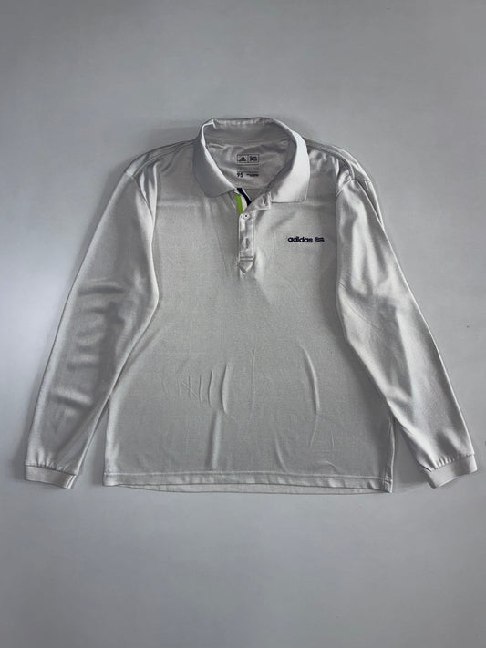Adidas ClimaCool Long Sleeve Polo – White (L)
