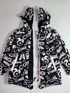 YANPAI All-Over Graffiti Graphic Hooded Puffer Parka Women’s (S)