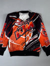 KTM Red Bull Racing Full-Print Zip Jacket (Orange/Black) – MotoGP Style (L)