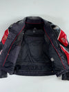 Dragon Rider Black/Red Genuine Leather Armoured Racing Jacket Padded (L)