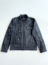 Nippon Blue Japan Multi-Zip Fleece Lined Moto Jacket – Black (M)