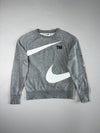 Nike Swoosh Grey Big Logo Crewneck Sweatshirt – "TM" Print(M)