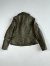 Vintage Tu Olive Green Leather Biker Jacket Women’s(S)