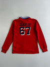Polo Ralph Lauren Big Pony Colorblock Rugby Polo T-Shirt “Class of 67” | Red & Royal Blue (XS)
