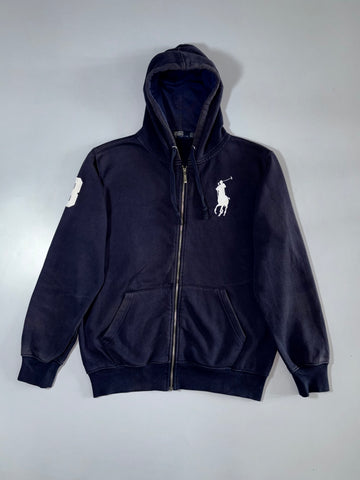 Polo Ralph Lauren Big Pony Embroidered Zip-Up Hoodie Navy (XL/2XL)
