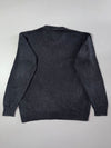 Tommy Hilfiger Charcoal Grey Crewneck Knit Sweater – Chambray Neck Detail (XL)