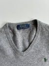 Polo Ralph Lauren Grey V-Neck Knit Sweater (S)