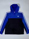 Adidas Colorblock Pullover Hoodie – Royal Blue/Black (S)