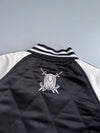 Reversible Varsity Bomber Jacket | Black & White King Embroidery (M)