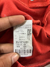 Evisu Jeans Rust Orange Full-Zip Hoodie – Denim-Lined Hood (S)