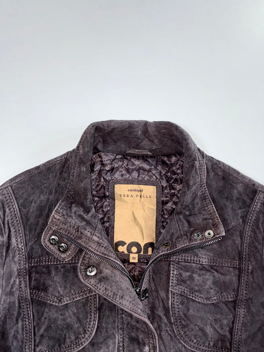 Con Bipel Vera Pelle Suede Bomber (Italian) Jacket (S)