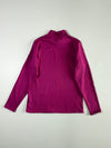 Vintage Adidas Mock Neck Ribbed Long Sleeve Top – Magenta (S)