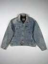 Vintage 90s Harley-Davidson “Biker Blues” Denim Trucker Jacket – Wool Lined, Patched (XL/2XL)