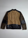 S.Oliver Faux Leather Patchwork Moto Jacket Leather + Cotton, biker collar (M)