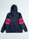 Champion Black & Red Half Zip Hoodie – Taped Sleeves – 1919 Patch – (S/M)