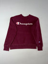 Champion Classic Script Logo Crewneck Sweatshirt – Burgundy (S)