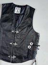 Highway 1 Concho Fringe Leather Vest (M)