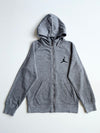 Jordan Grey Full Zip Hoodie – Jumpman Logo – Youth (S)