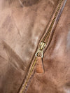 Vintage Polo Ralph Lauren Brown Leather Zip Jacket (S/M)