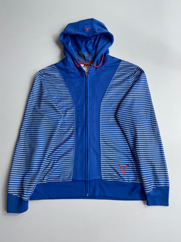 Jordan | Blue Striped Zip Hoodie (M)