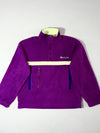 Vintage Fila Purple Neon Green Fleece Half-Zip Pullover (L)