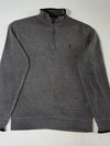 Polo Ralph Lauren Pique Quarter Zip Pullover – Charcoal Grey (M)