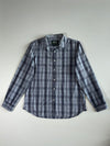 Roots Canada Grey Plaid Flannel Shirt (XL)