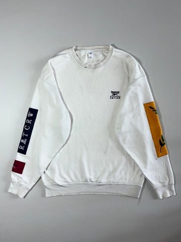 Reebok “RATCRW” Colorblock Crewneck Sweatshirt White (XL)