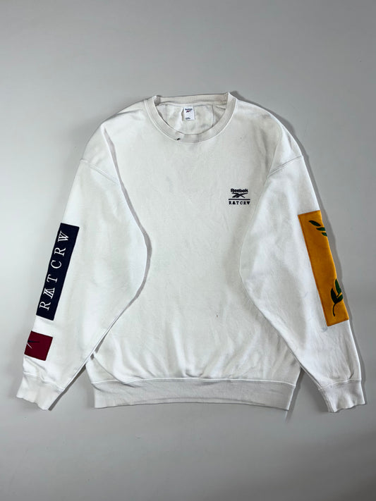 Reebok “RATCRW” Colorblock Crewneck Sweatshirt White (XL)