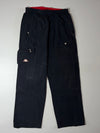 Kappa | Black Nylon Cargo Track Pants | (W:30) (L:42)