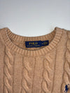 Polo Ralph Lauren Beige Cable Knit Crewneck Sweater (M)