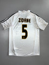 Adidas Real Madrid 2004/05 Home Jersey — Zidane #5 | Siemens Mobile | LFP Patch (M/L)