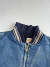 Vintage 90s Carhartt JQ0198 Santa Fe Denim Baseball Jacket – Darkstone (2Xl/3Xl)