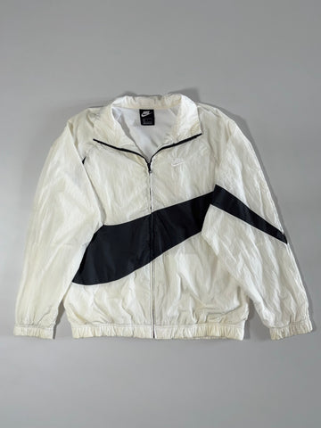 Nike Big Swoosh Off-White Windbreaker Jacket (L)