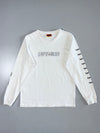 Caco Superman Foil Print Long Sleeve Tee in White (S/M)